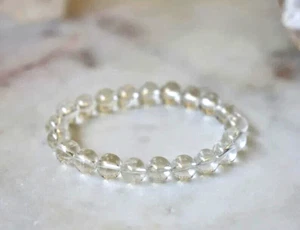 Natürlich Klar Quarz Armband Kristalle Weiß Quarz Edelstein Armband Perlen - Bild 1 von 2