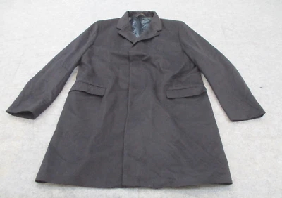 Abrigo Lanificio Fedora Para Hombre 46 L Negro Abrigo Barneys 100% Cachemira Chaqueta Foto 1 de 4