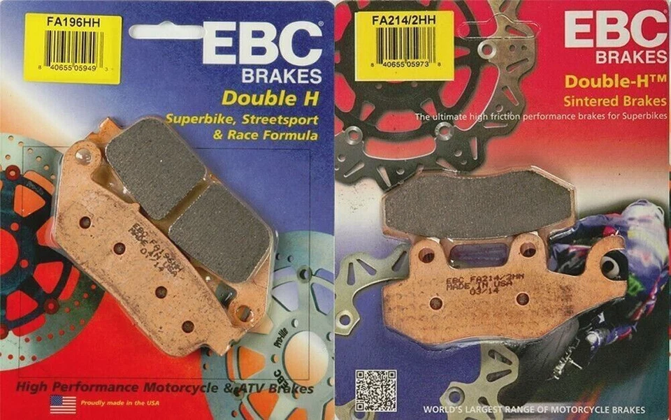 EBC HH front & rear brake pad kit - 02-15 Triumph Bonneville & 06-17 Scrambler - Image 1 of 1