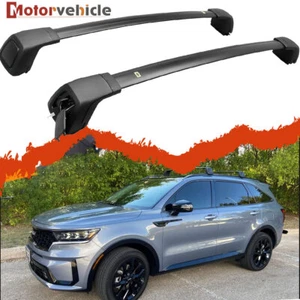 Lockable Cross Bar For Kia Sorento 2021- 2025 Roof Rack with FLUSH SIDE RAILS - Picture 1 of 21