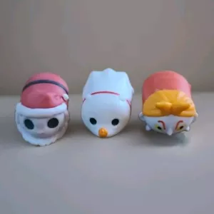Lot of 3 Nightmare Before Christmas Mini Tsum Tsum Santa Jack Zero Lock - Picture 1 of 8