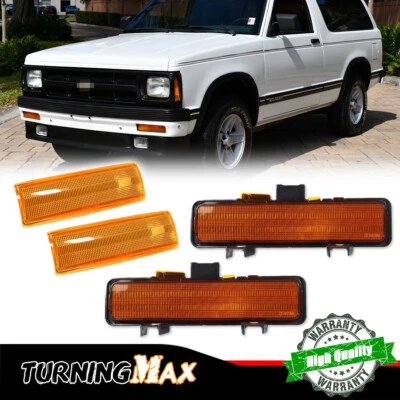 Lente de luces de señal de parachoques de esquina AMBER para 83-93 Chevy S10 Blazer GMC S15 Jimmy Foto 1 de 4