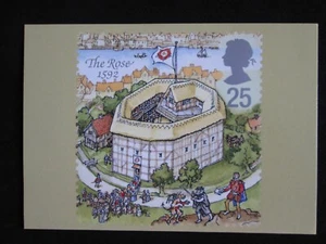Shakespeare's Globe The Rose 1592 Postcard from a Stamp by Royal Mail - unposted - Picture 1 of 2