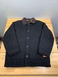 Vtg Timberland Weathergear Wool Blend Jacket Mens XS Lined Heavy Black 10962 - Picture 1 of 11