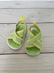 Nike Toddler Sandals Green Yellow Open Toe Adjustable Size 2