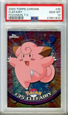 PSA 10 GEM MINT Pokemon CLEFAIRY 2000 Topps Chrome Series 1 #35 - Image 1 of 2