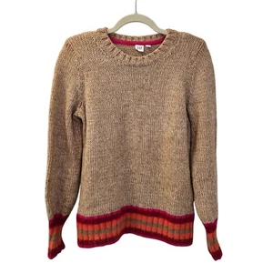 Gap Wool Blend Color Block Crewneck Sweater Size Medium - Picture 1 of 6