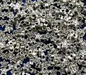 1000Pcs Antiqued Silver /Gold Metal Small Star Spacer Beads for Jewelry Making - Picture 1 of 6