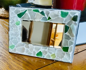 Whitby Sea Glass Mirror North Yorkshire, Jurassic Coast - Picture 1 of 1