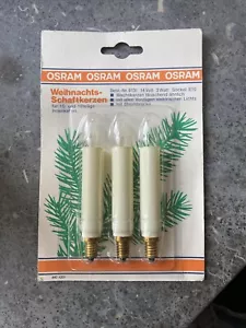 Vintage OSRAM 6131 wax candle effect Christmas lights bulbs 14v 3 watt E10 - Picture 1 of 11