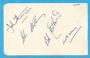 COVENTRY BEES SPEEDWAY RIDERS 1951 SAISON 4 X SELTENE ORIGINAL AUTOGRAMME - Bild 1 von 3