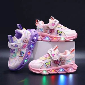 Zapatos Zapatilla de Niñas Deportivos Para Escuela Con Luces Primeros Pasos - Picture 1 of 14