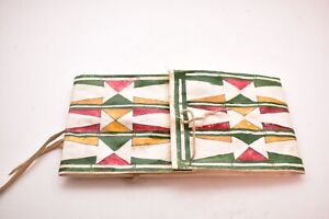 Native American Lakota Sioux Antique Painted Rawhide Parfleche Bag pouch Folded=