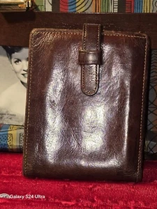 Men's Coach Pilgrim BILFOLD/snap POUCH Saddle Buffalo 🐃 Soft Leather Browing - Picture 1 of 24