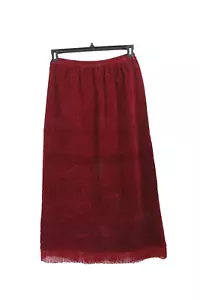 Indio Moon Chenille Midi Skirt Medium Women NEW Fringe trim QVC Pull on - Picture 1 of 12