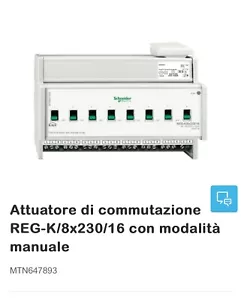 MTN647893 Schneider Electric KNX Attuatore 8 Uscite 230vac 16A Modalità Manuale - Foto 1 di 17