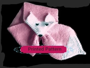 Easy Knitting Scarf Fox Pattern Animal Scarf Printed Pattern - Picture 1 of 5