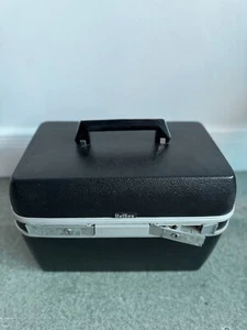 Delsey Vintage New club vanity Beauty case Black Mirror KEYS Lock Not Working - Picture 1 of 9