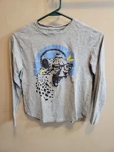 Boys Cheetah Graphic Shirt Sz L 10/12 - Picture 1 of 3