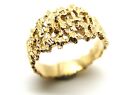 Kaedesigns New Size N 9ct 9k 375 Full Solid Yellow Gold Nugget Ring