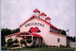 Postal de colección Simply Smucker's Jelly Store granero Orrville Ohio - Imagen 1 de 2