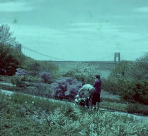 LC22-07 FORT TRYON PARK (4) Original 2.25" Film Transparencies MANHATTAN 1957 - Picture 1 of 4