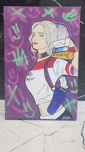Harley Quinn - 24 X 36 Canvas Pop Art Painting - Various Characters Available - Picture 1 of 3