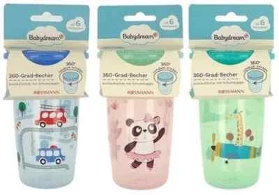 Trinklernbecher  360 Grad  Babydream 300 ml ab 6 Monaten 3er Pack auslaufsicher - Bild 1 von 4