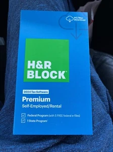 H&R Block Tax Software Premium 2024 PC/Mac [Boxed Key Card ) Fast Shipping - Picture 1 of 2