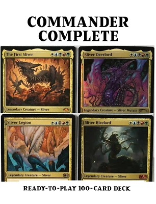 Sliver ULTIMATE Tribal FOUR LEGENDARY Sliver Magic MTG Custom Commander Deck - Image 1 of 4