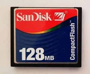 Carte mémoire CompactFlash CF SanDisk 128 Mo - Photo 1 sur 1