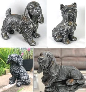 Adorable Sprinier Spaniel Cocker Scottie Perro Beagl Cachorro Estatua Jardín Adorno - Imagen 1 de 47