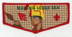 USA BOY SCOUTS OF AMERICA - BSA ORDER ARROW MALUHIA LODGE 554 SCOUT FLAP PATCH - Picture 1 of 2