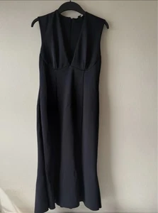 River Island Black Silky Evening Dress Size 12 Brand New With Tags - Picture 1 of 9