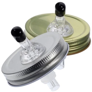 2 Set Drain Nozzle Can Lid Jar Drinks Spout Pour Lids for Jars Cover - Picture 1 of 12
