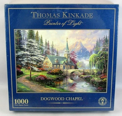Thomas Kinkade Jigsaw Puzzle DOGWOOD CHAPEL  1000 Piece SEALED - Image 1 of 3