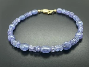 ARMBAND 375/- GELBGOLD MIT TANSANIT FACETTENREICH SCHMUCKJAGD - Bild 1 von 4