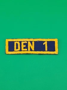 Den Number 1 Cub Scout Patch Plastic Back BSA Cub Scouts America - Picture 1 of 2