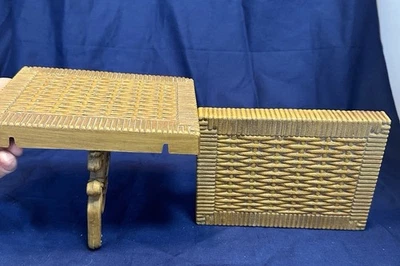 Pair Of  Vintage Homco Basket Weave Wall Shelf USA 5”x7” 1978 #3323 - Image 1 of 4