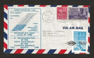 1948 US rocket mail RRS Searles Lake rocket 6 - EZ 16C6 - Picture 1 of 2