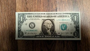 1 Dollar Schein mit Front Short Top Error Note - Bild 1 von 2