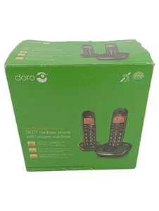 Doro PhoneEasy 105wr Duo Schnurloses Telefon mit AB - Schwarz - Zdjęcie 1 z 4
