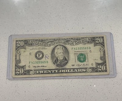 1993 $20 Twenty Dollar Bill Federal Reserve Note - Image 1 of 2