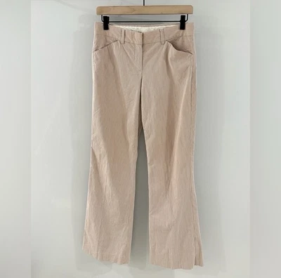 Theory Women’s Tan Pinstripe Trousers Size 2 - Image 1 of 4