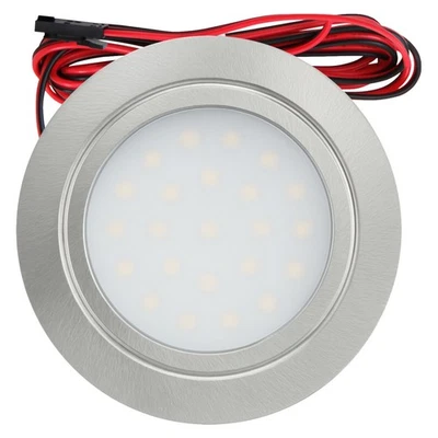 Flache LED Möbel Einbaustrahler - 12V - 2,4W - Loch 58-60mm - Sets mit LED Trafo - Bild 1 von 4
