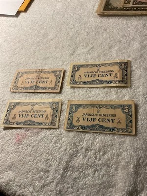 Netherlands Indies-JAPANESE GOVERN.(1942)-5 Cent x 4-Banknotes CIRCULATED - Image 1 of 4