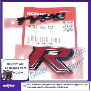 HOLA,Made by HONDA Front Typr R Emblem FK8 CIVIC 75732-TGH-A01 Oem FK8 - Imagen 1 de 5