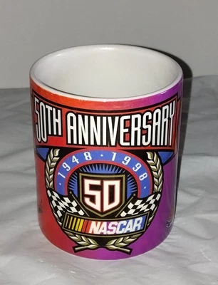 Vintage NASCAR 50th ANNIVERSARY 11 oz MUG 1948-1998 Collectors - Image 1 of 4