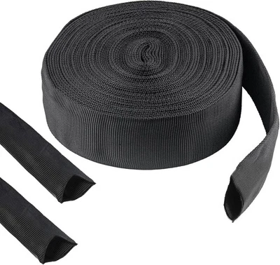 Funda protectora de manguera hidráulica de nailon de 33 pies cubierta protectora negra funda de manguera H Foto 1 de 4