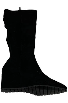 Botas Anne Klein para mujer Akvella imitación cuña hasta la rodilla gamuza negra Foto 1 de 2